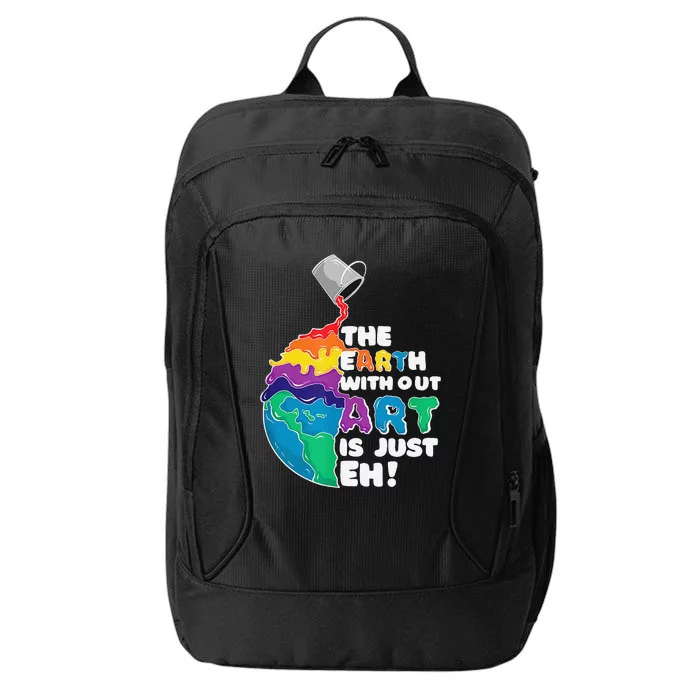 Autism Awareness Drawing The Earth Without Art Is Just Eh City Backpack