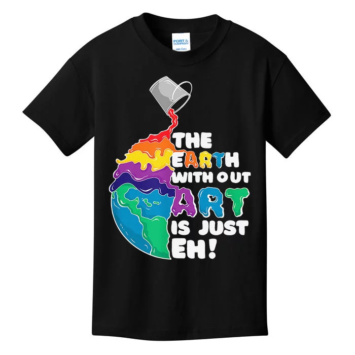 Autism Awareness Drawing The Earth Without Art Is Just Eh Kids T-Shirt