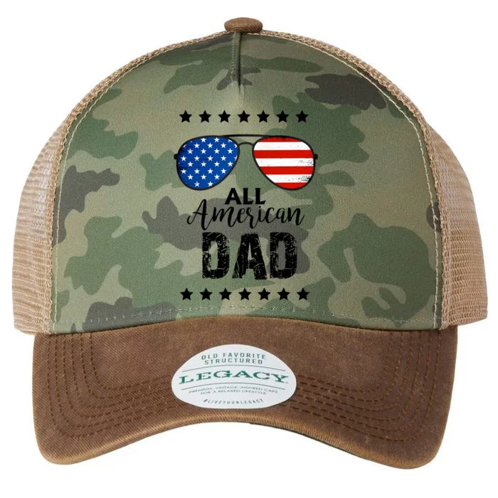 All American Dad 4th Of July Family Matching Legacy Tie Dye Trucker Hat