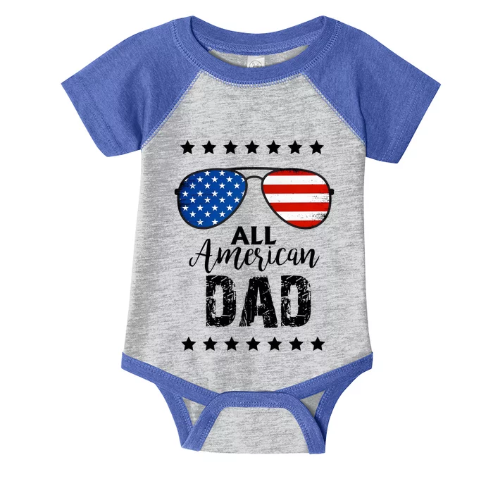 All American Dad 4th Of July Family Matching Infant Baby Jersey Bodysuit