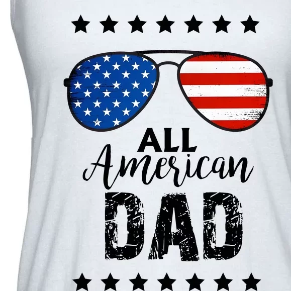 All American Dad 4th Of July Family Matching Ladies Essential Flowy Tank