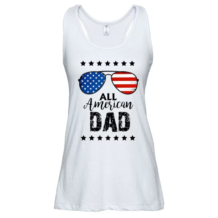 All American Dad 4th Of July Family Matching Ladies Essential Flowy Tank