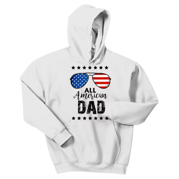 All American Dad 4th Of July Family Matching Kids Hoodie