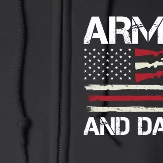 Armed And Dadly FatherS Day Graphic Full Zip Hoodie