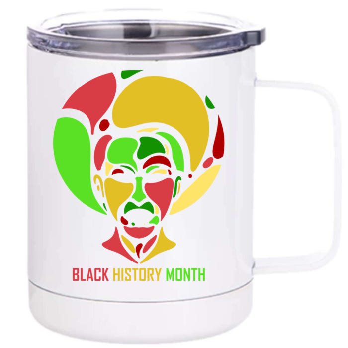 Afro American Dude For Black History Month Gift Front & Back 12oz Stainless Steel Tumbler Cup