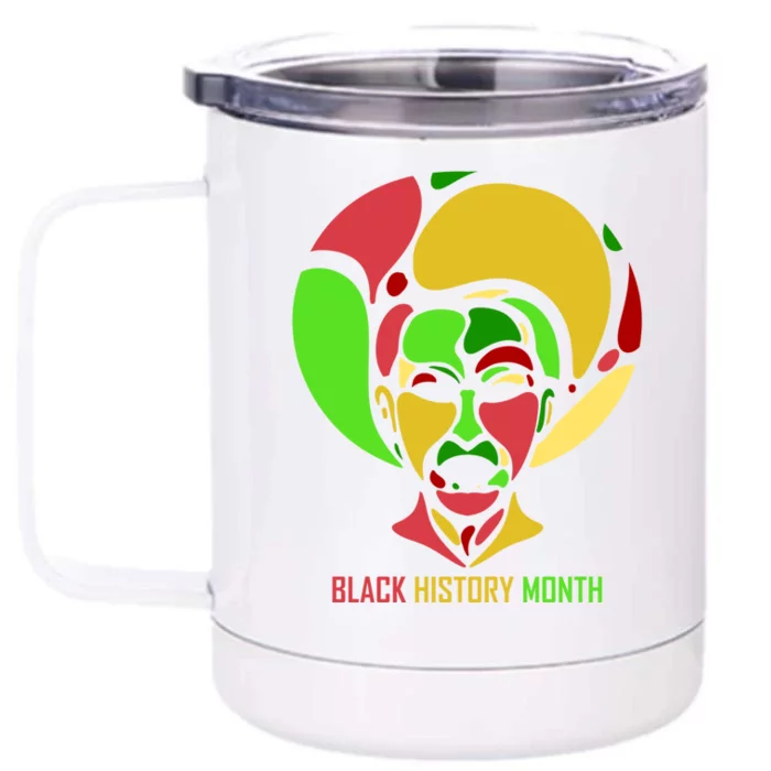 Afro American Dude For Black History Month Gift Front & Back 12oz Stainless Steel Tumbler Cup