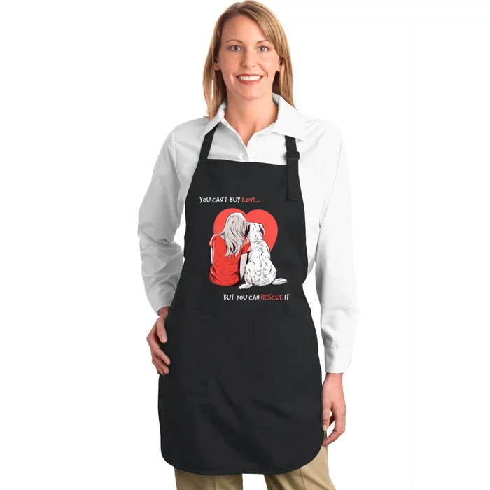 Adopt A Dog For Women Men Adopt Full-Length Apron With Pocket