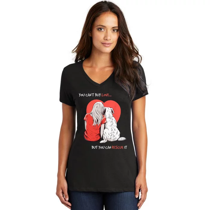 Adopt A Dog For Women Men Adopt Women's V-Neck T-Shirt