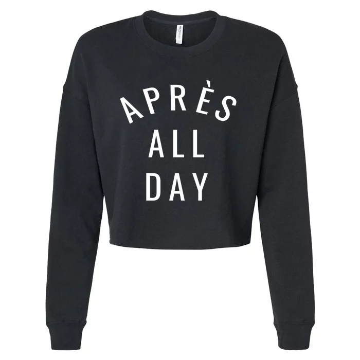 Apres All Day Winter Sports Gift Cropped Pullover Crew