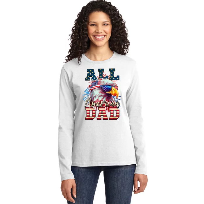 All American Dad Eagle Ladies Long Sleeve Shirt