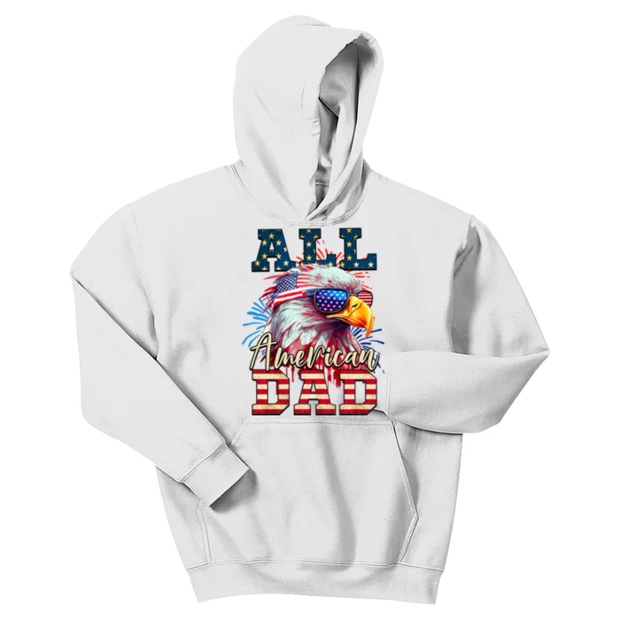 All American Dad Eagle Kids Hoodie