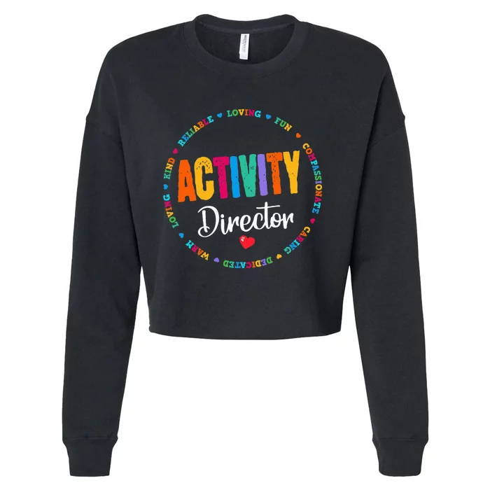 Awesome Activity Director Rock Activity Professionals Week Cropped Pullover Crew