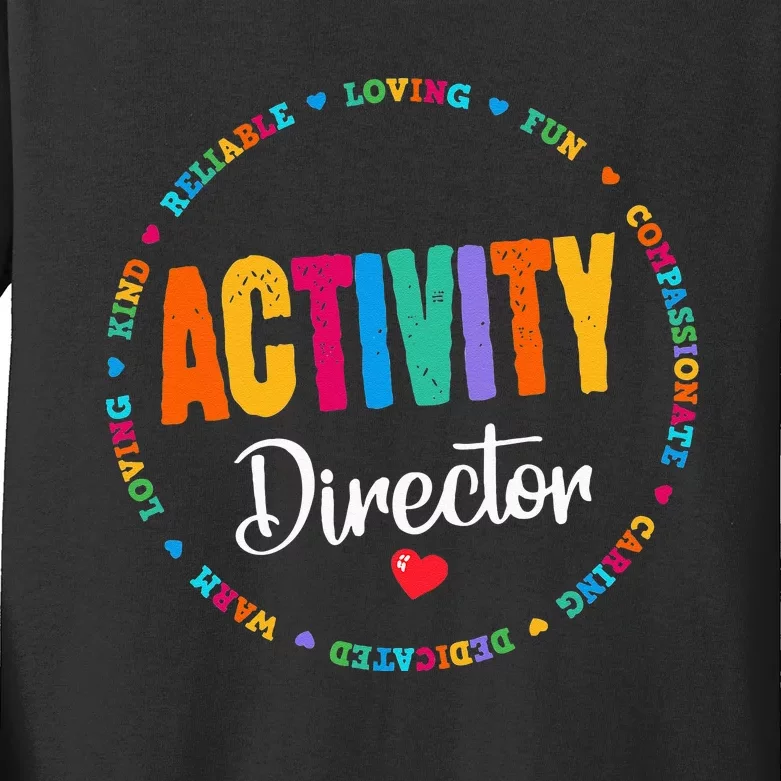 Awesome Activity Director Rock Activity Professionals Week Kids Long Sleeve Shirt