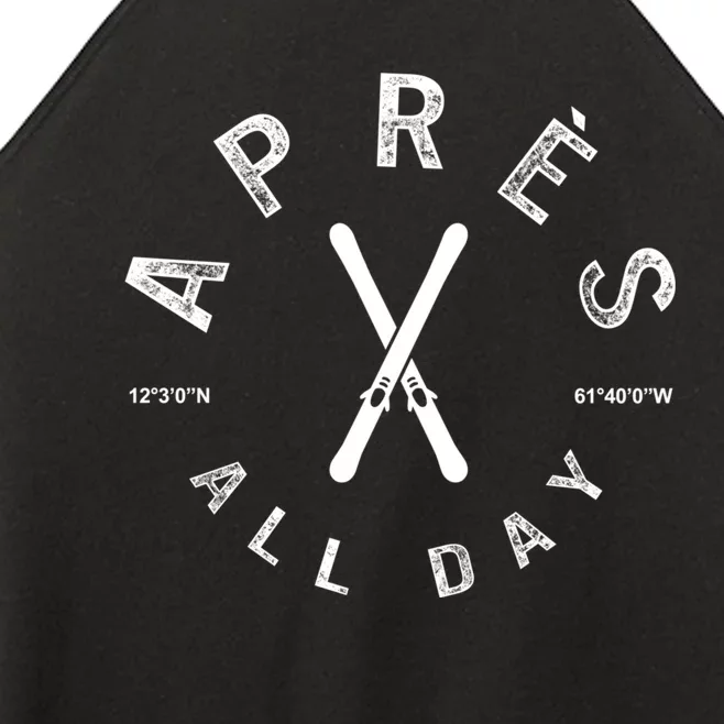 Apres All Day Winter Sports Apres Ski Lover Skiing Men Skier Women’s Perfect Tri Rocker Tank