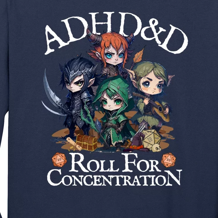 Adhddndadventurersrollforconcentration Long Sleeve Shirt