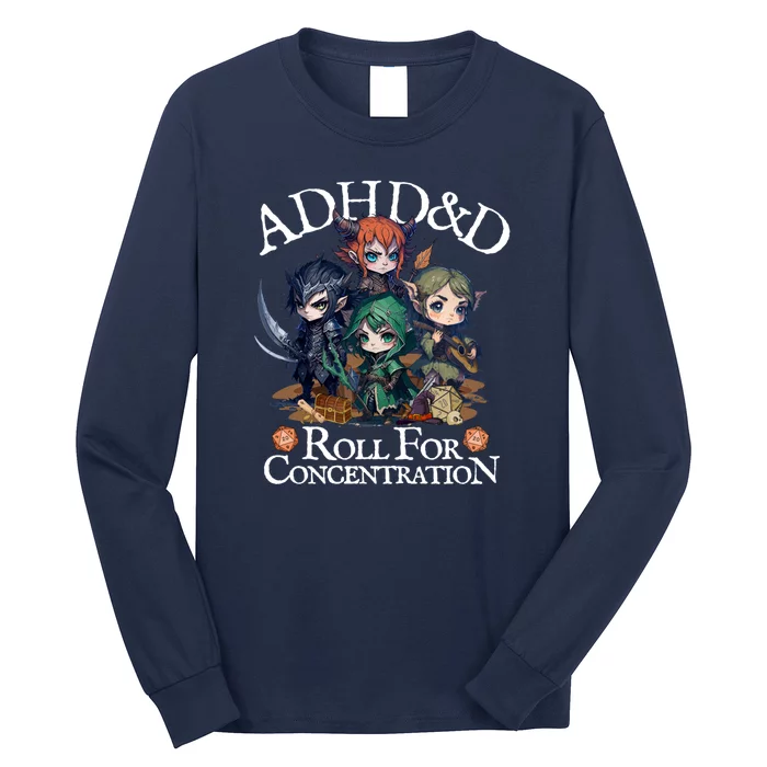 Adhddndadventurersrollforconcentration Long Sleeve Shirt