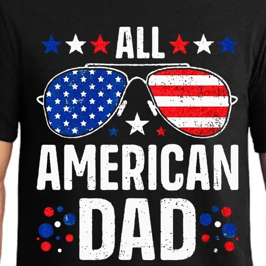 All American Dad 4th of July Father's Day Sunglasses Family Pajama Set