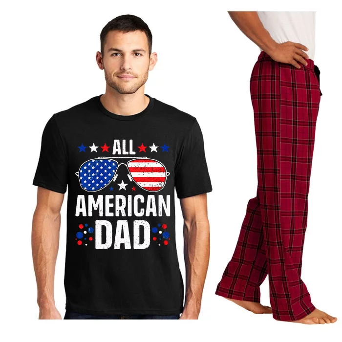 All American Dad 4th of July Father's Day Sunglasses Family Pajama Set