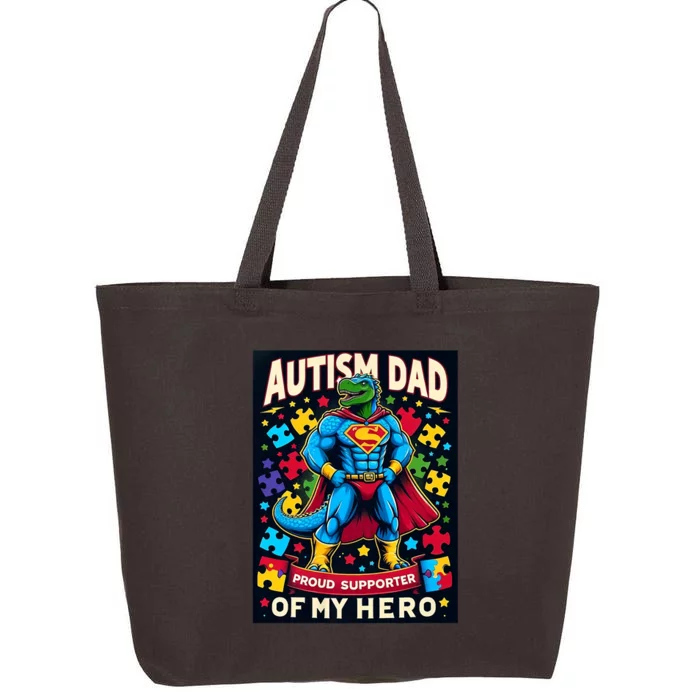 Autism Awareness Dad Father Dinosaur Funny Proud Autism Dad 25L Jumbo Tote