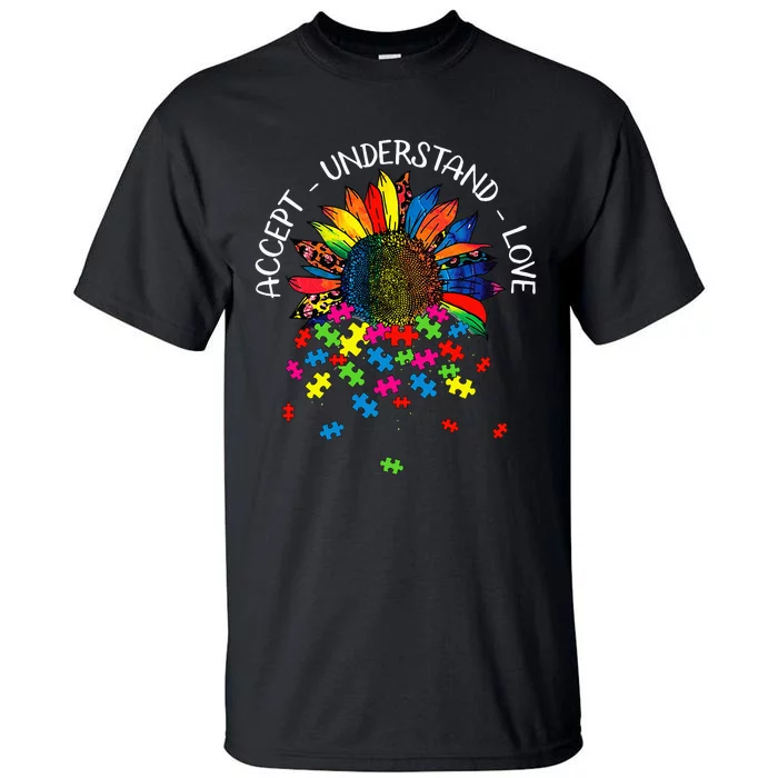 Autism Awareness Daisy Flower Accept Understand Love Tall T-Shirt