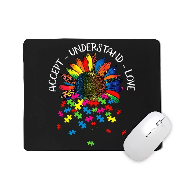 Autism Awareness Daisy Flower Accept Understand Love Mousepad