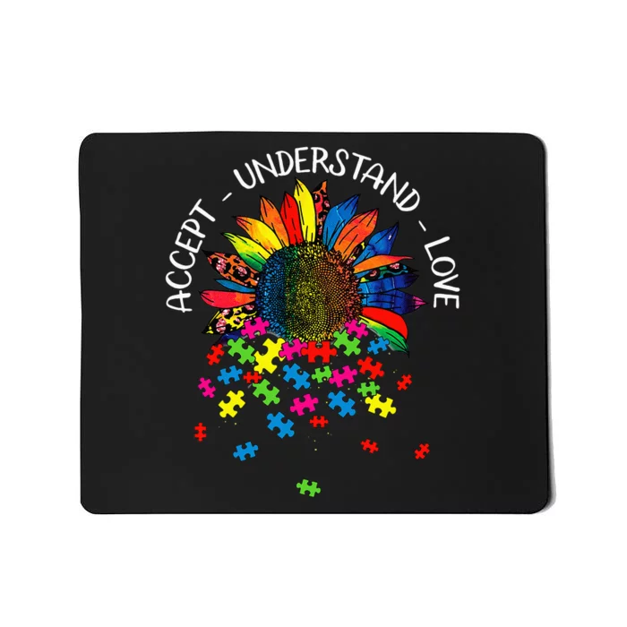 Autism Awareness Daisy Flower Accept Understand Love Mousepad