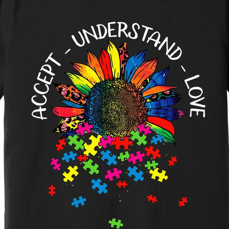 Autism Awareness Daisy Flower Accept Understand Love Premium T-Shirt