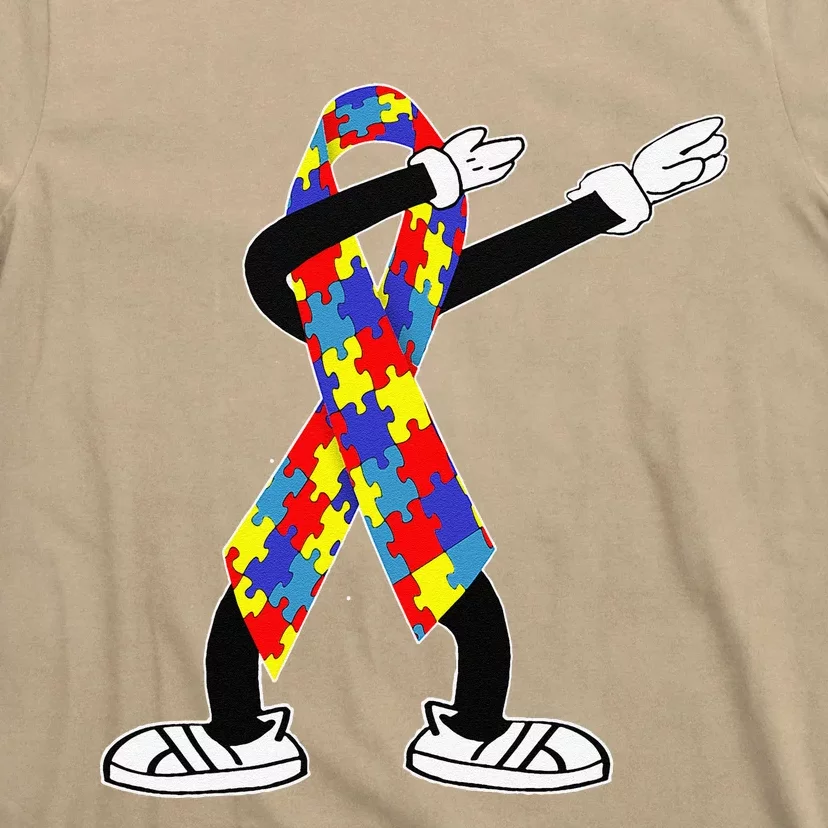 Autism Awareness Dabbing Puzzle Piece Love Dab Dance T-Shirt