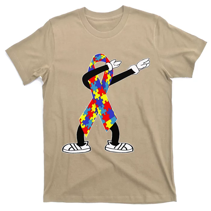 Autism Awareness Dabbing Puzzle Piece Love Dab Dance T-Shirt