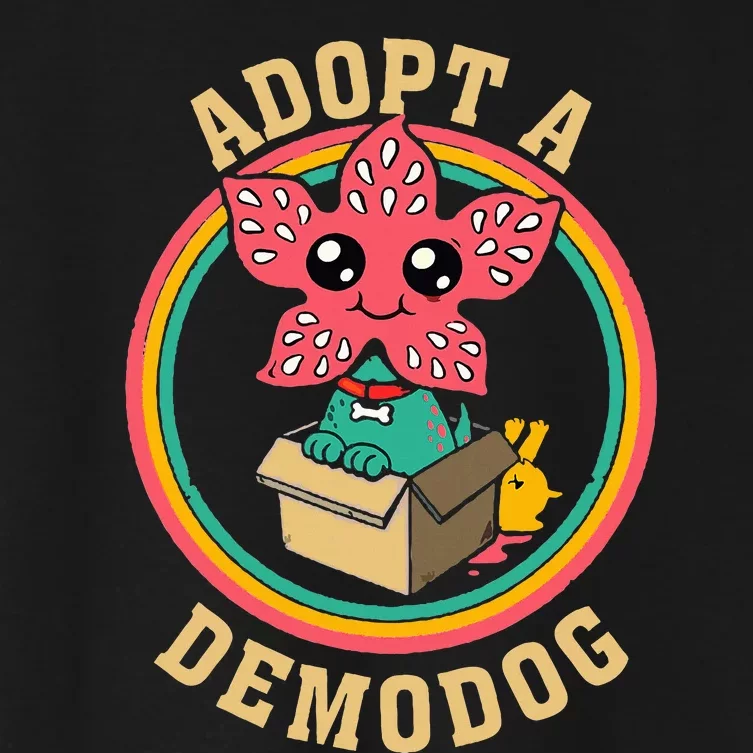 Adopt A Demodog Women Cute Funny Women's Crop Top Tee