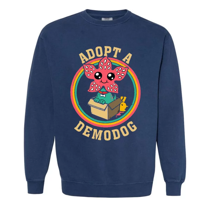 Adopt A Demodog Women Cute Funny Garment-Dyed Sweatshirt