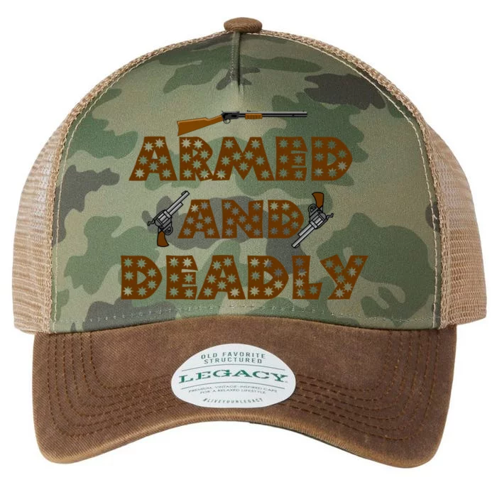 Armed And Dadly Funny Deadly Father Legacy Tie Dye Trucker Hat