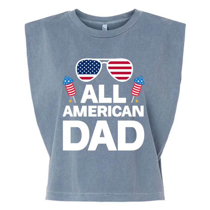 All American Dad American Dad Gift Garment-Dyed Women's Muscle Tee