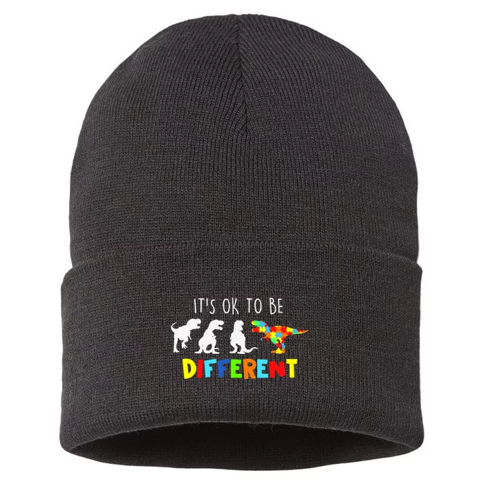 Autism Awareness Dinosaur Boys Its Ok To Be Different Sustainable Knit Beanie