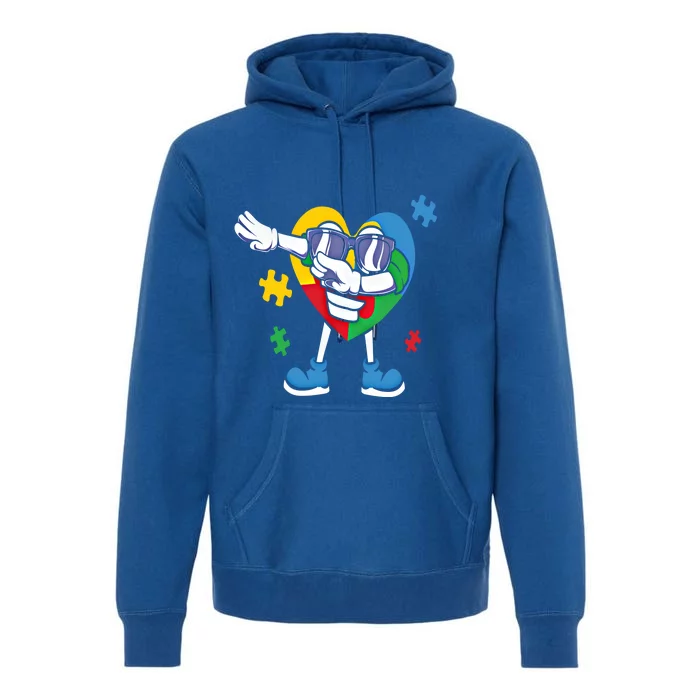 Autism Awareness Dabbing Puzzle Cool Gift Premium Hoodie