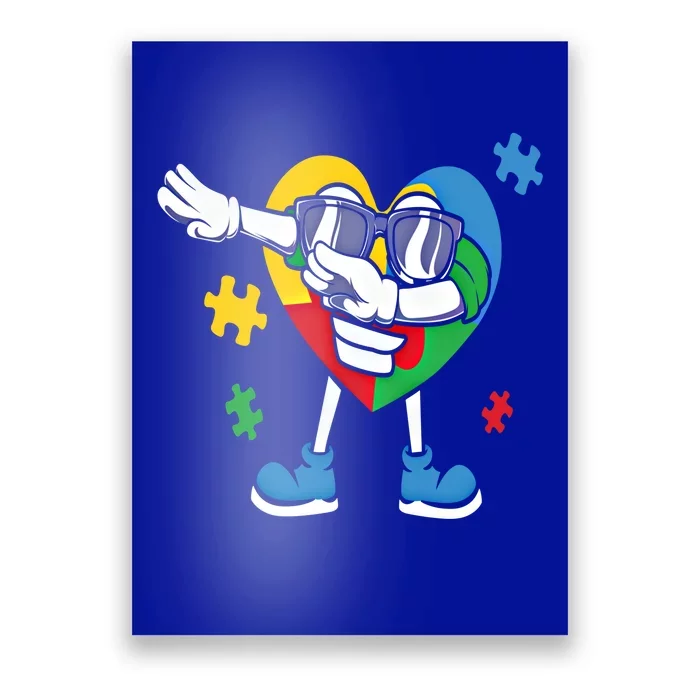 Autism Awareness Dabbing Puzzle Cool Gift Poster