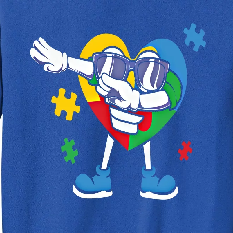 Autism Awareness Dabbing Puzzle Cool Gift Tall Sweatshirt