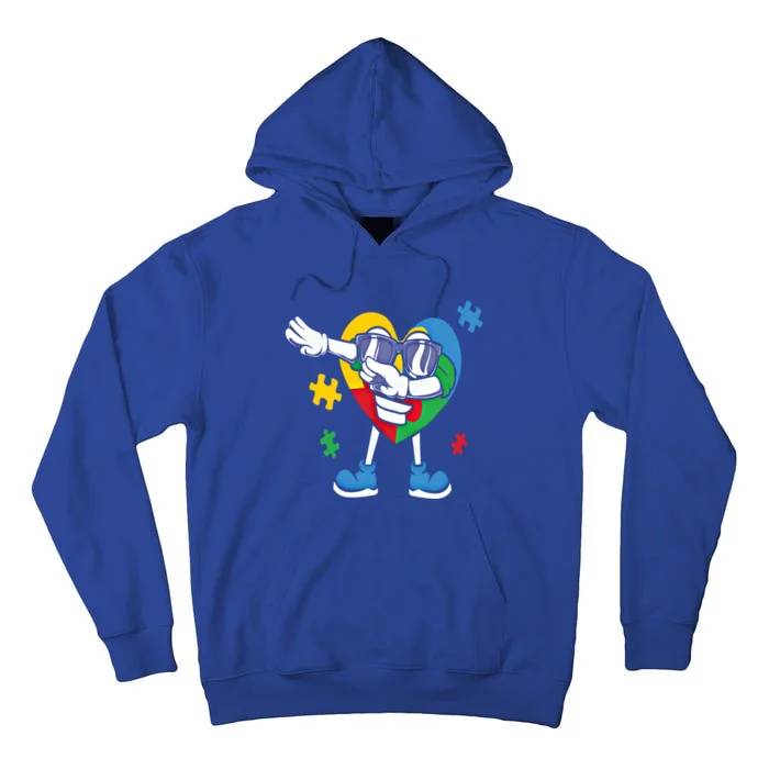 Autism Awareness Dabbing Puzzle Cool Gift Tall Hoodie