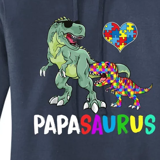 Autism Awareness Dinosaur Papasaurus Papa Women's Pullover Hoodie