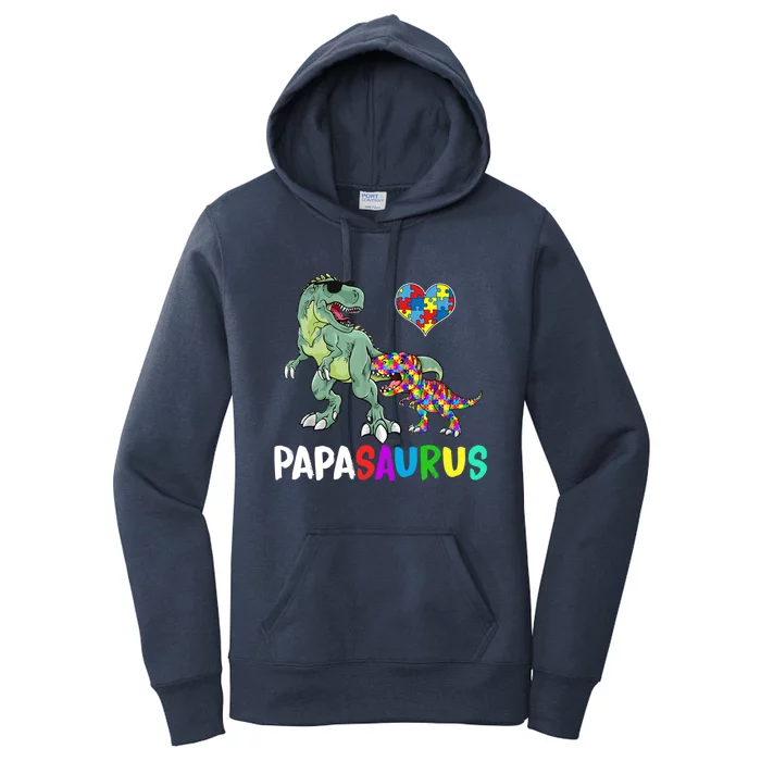 Autism Awareness Dinosaur Papasaurus Papa Women's Pullover Hoodie