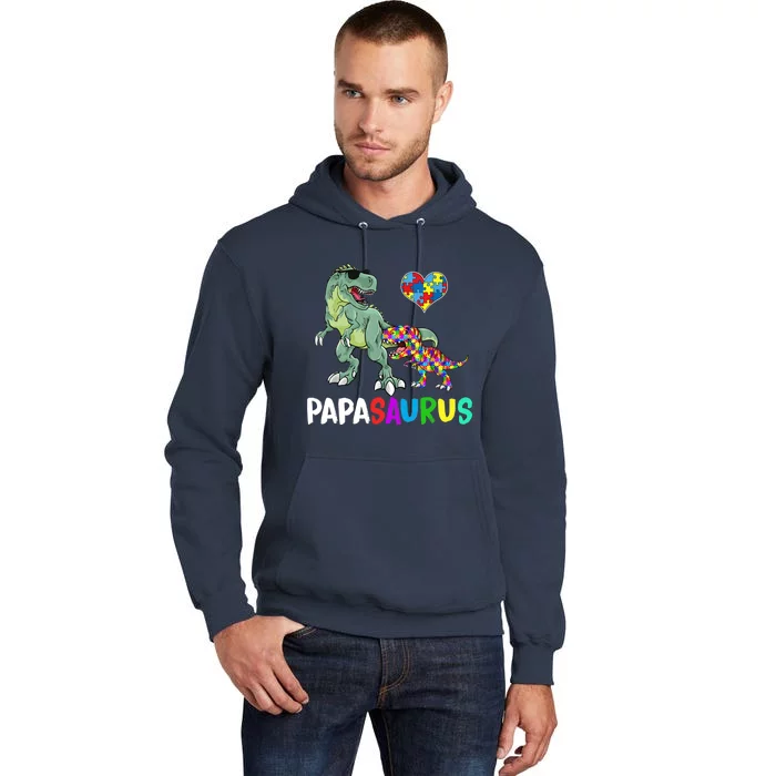 Autism Awareness Dinosaur Papasaurus Papa Tall Hoodie