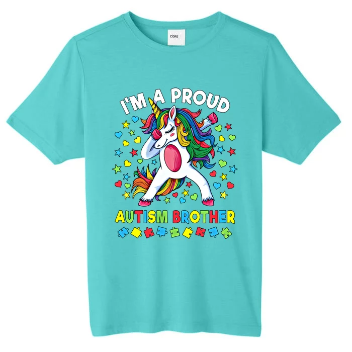 Autism Awareness Dabbing Unicorn Proud Autism Brother Gift ChromaSoft Performance T-Shirt