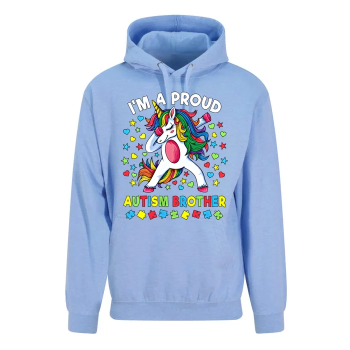 Autism Awareness Dabbing Unicorn Proud Autism Brother Gift Unisex Surf Hoodie