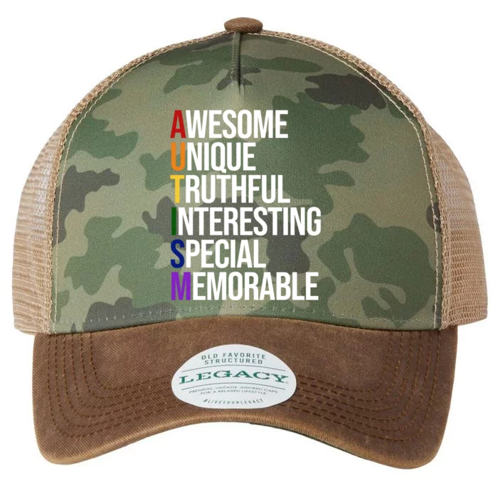 Autism Awesome Definition Legacy Tie Dye Trucker Hat