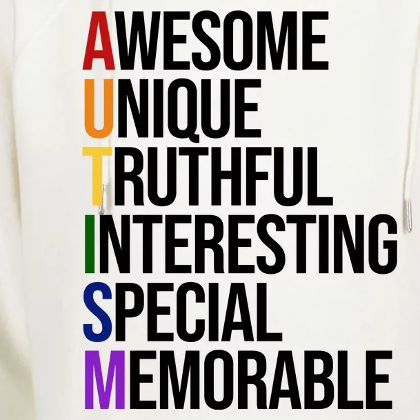 Autism Awesome Definition Womens Funnel Neck Pullover Hood