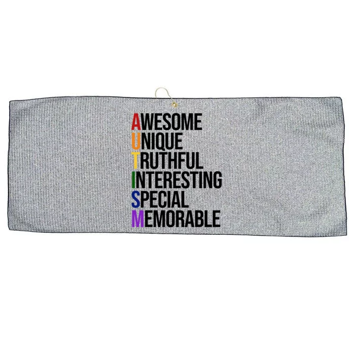 Autism Awesome Definition Large Microfiber Waffle Golf Towel