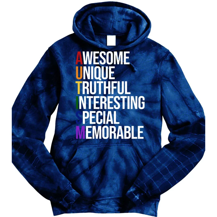 Autism Awesome Definition Tie Dye Hoodie