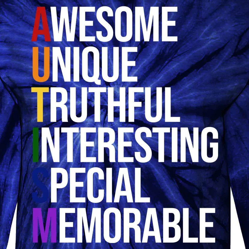 Autism Awesome Definition Tie-Dye Long Sleeve Shirt