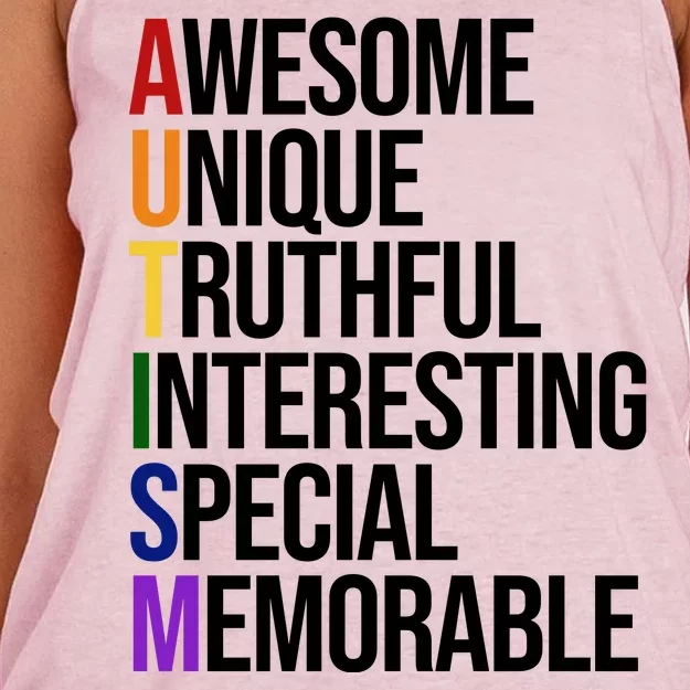 Autism Awesome Definition Women's Knotted Racerback Tank