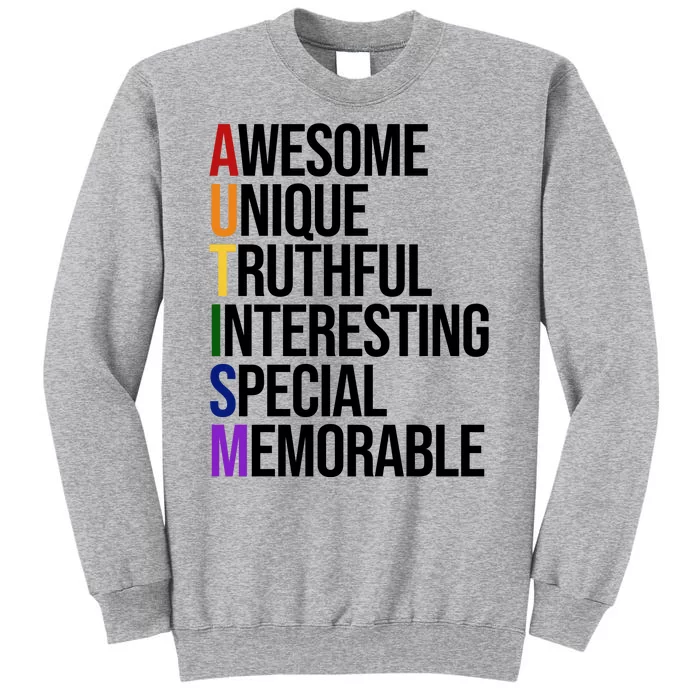 Autism Awesome Definition Tall Sweatshirt